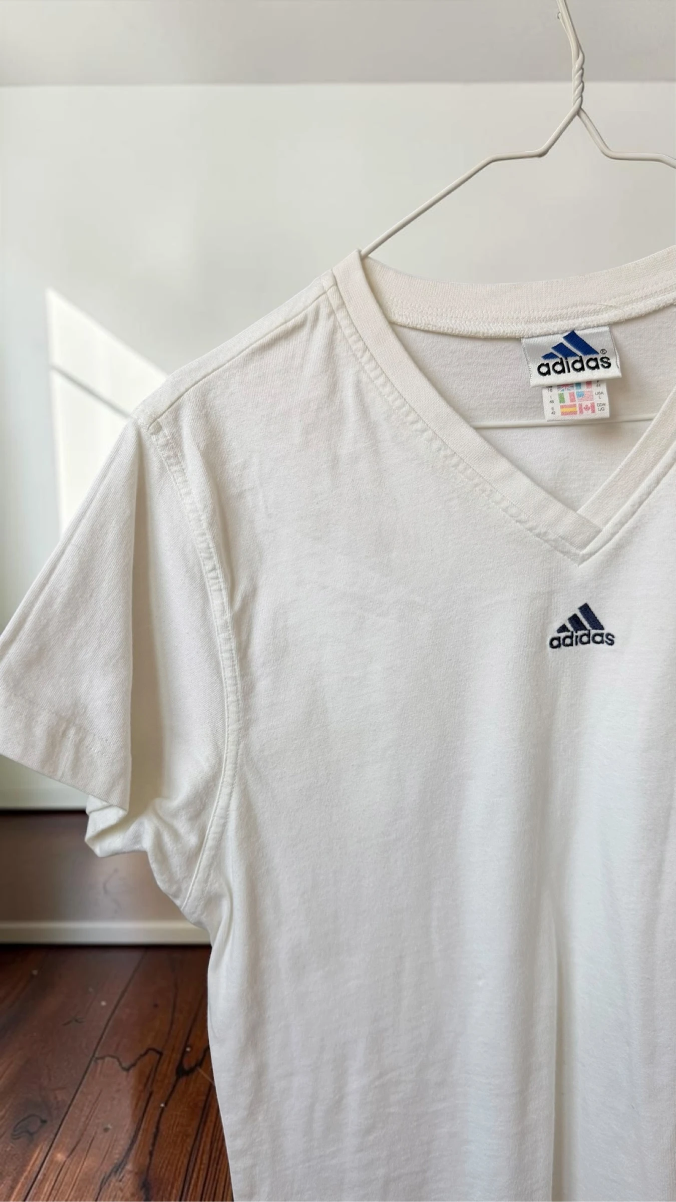 Vintage Adidas wit T-shirt maat L – photo 2